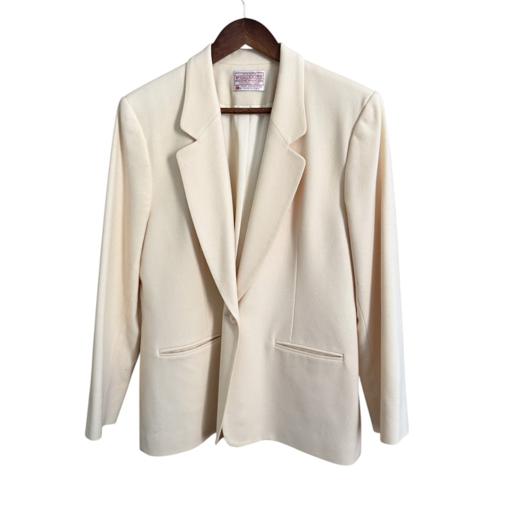 Pendleton Women's Cream Wool Blazer